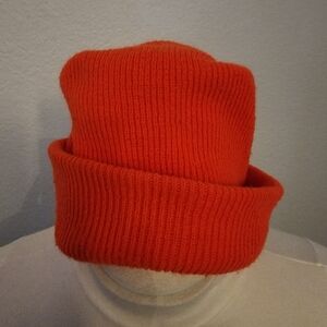 Bright Orange Knit Beanie